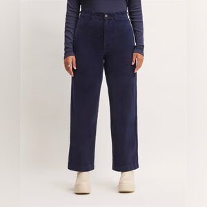 Everlane Women’s Corduroy Wide Leg Pant in Toasted Navy Size 2 NWT